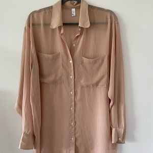 American Apparel Chiffon Blouse Top